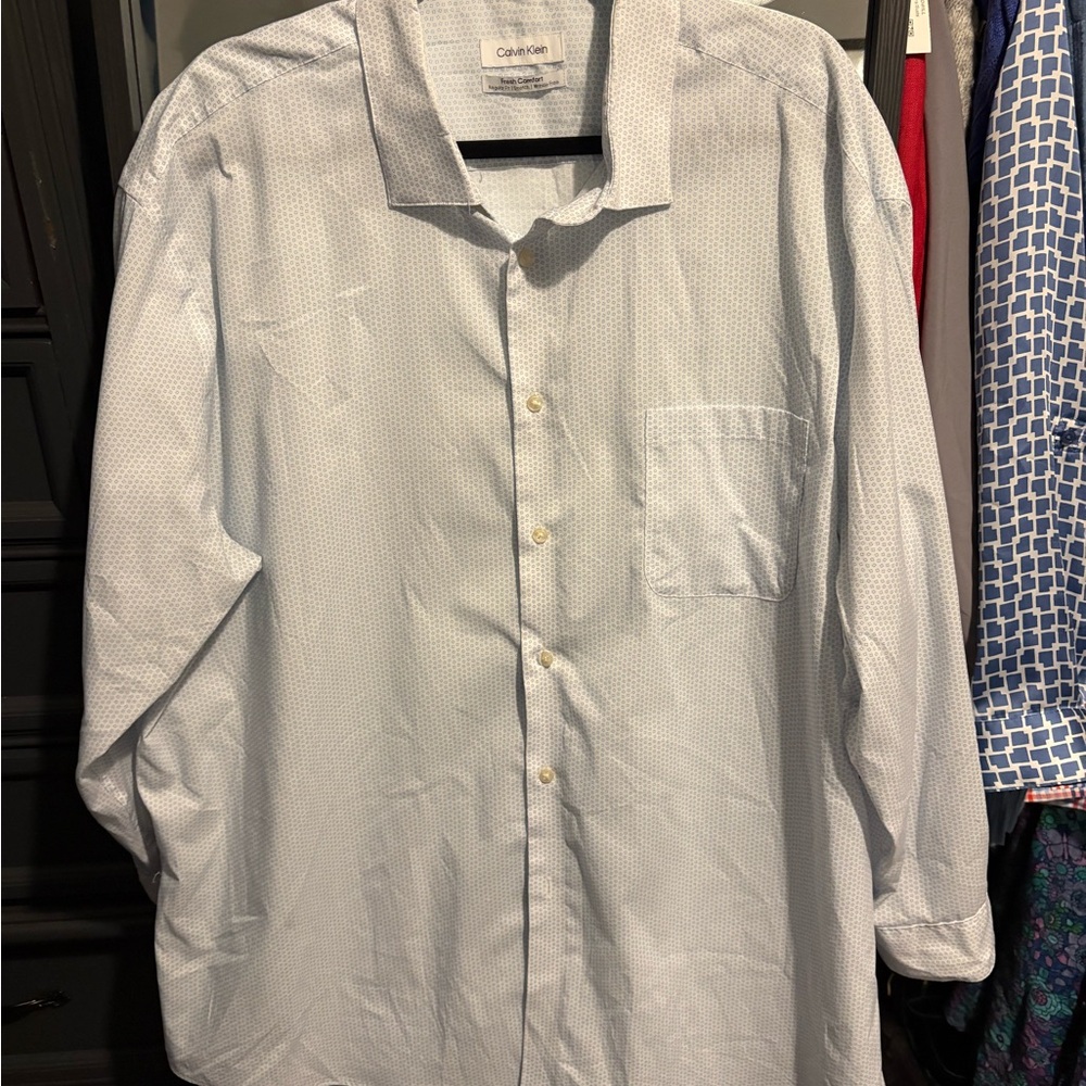 Calvin Klein Blue Casual Button Down Shirt